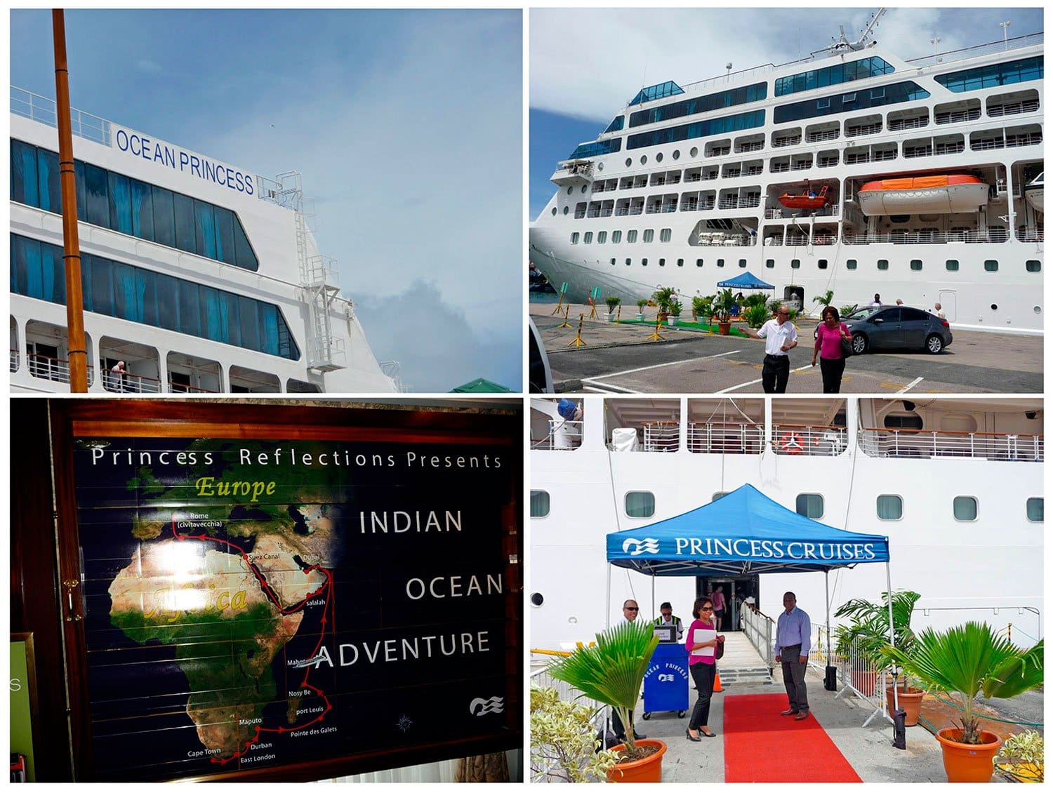 ARTICLE-Ocean Princess cruise ship in port Victoria in Seychelles