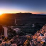 Île de la Réunion - Paysage route coucher de soleil