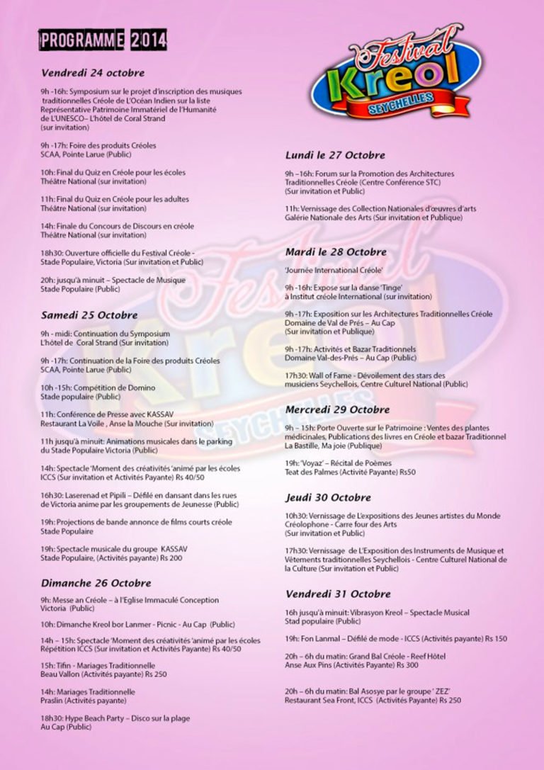 The Vanilla Islands of the Indian Ocean | The 29th Kreol festival of